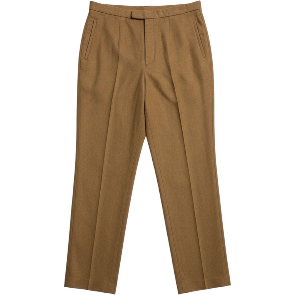 Bogner Women Camel Virgin Wool Cashmere Blend Straight Leg Dress Pants Size 10L